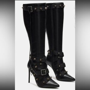Steve Madden Black Heeled Boots